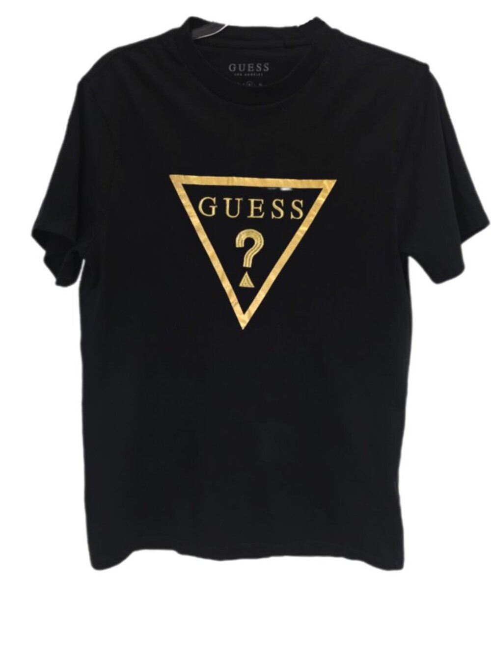 1462 Guess Gold Front Logo Short Sleeve T-Shirt Sz.M Womens